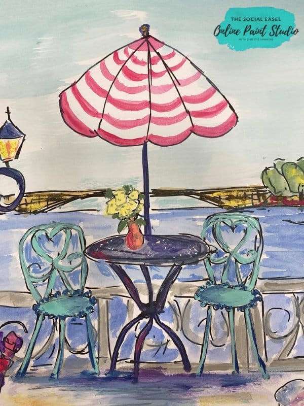 cafe table Painting Inspiration The Social Easel Online Paint Studio