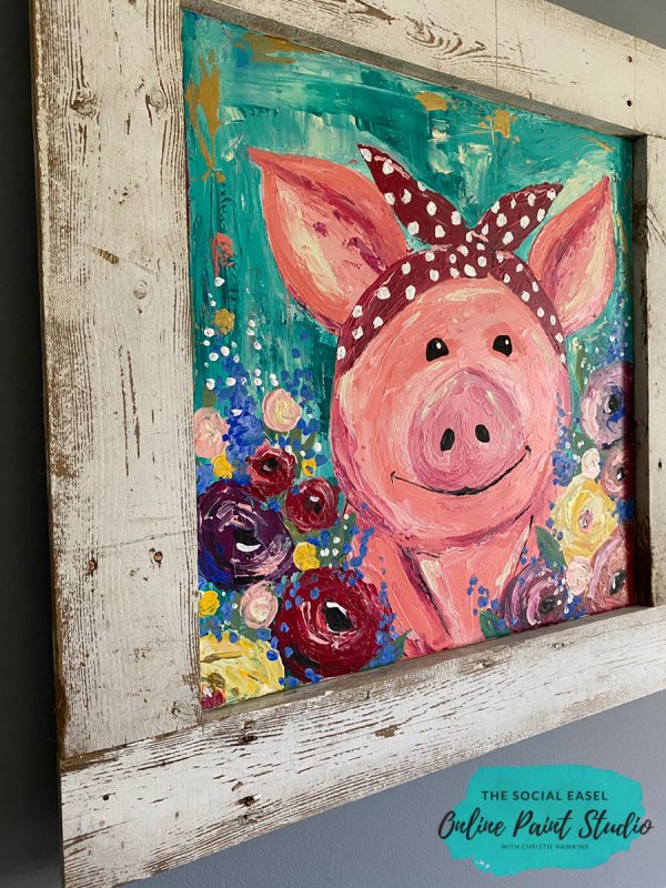 PIG Back DIY Rustic Wood Frames For Canvas The Social Easel Online Paint Studio (1)