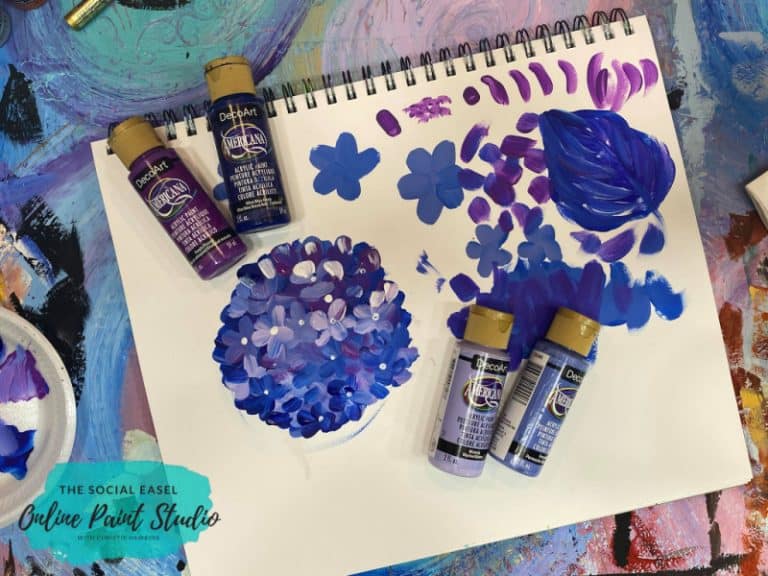 How to Paint Hydrangeas The Social Easel Online Paint Studio