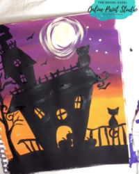 Haunted House Kids Painting