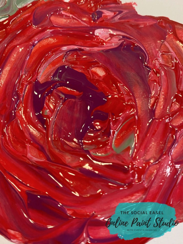 How to Palette Knife Paint Flowers The Social Easel Online Paint Studio