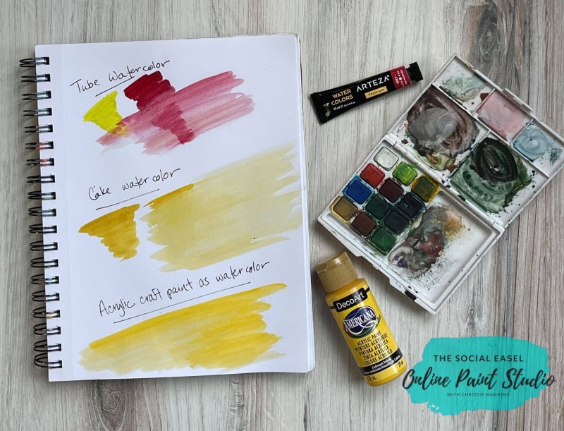 Comparing and using Acrylic Paint as Watercolor The Social Easel Online Paint Studio