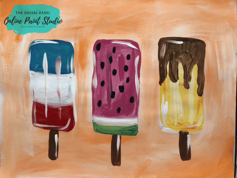 Kids Popsicle Painting Tutorial The Social Easel (2)