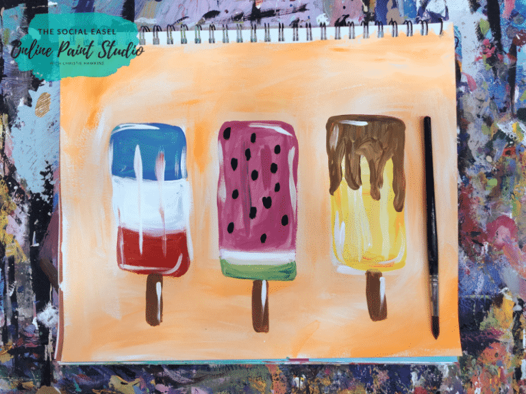Kids Popsicle Painting Tutorial The Social Easel (4)