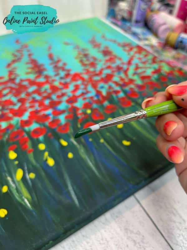 How to Paint Simple Wildflowers The Social Easel Online Paint Studio (2)