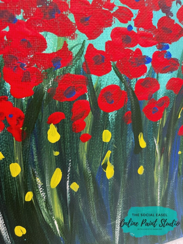 How to Paint Simple Wildflowers The Social Easel Online Paint Studio