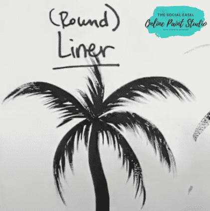 Round Liner Brush Paint Palm Trees The Social Easel Online Paint Studio