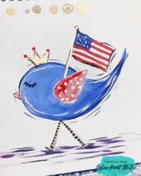 How to Paint a Patriotic Whimsical Bird