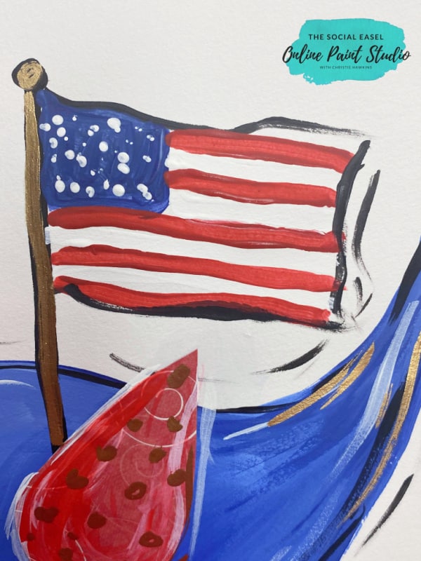 How to Paint American Flag The Social Easel Online Paint Studio