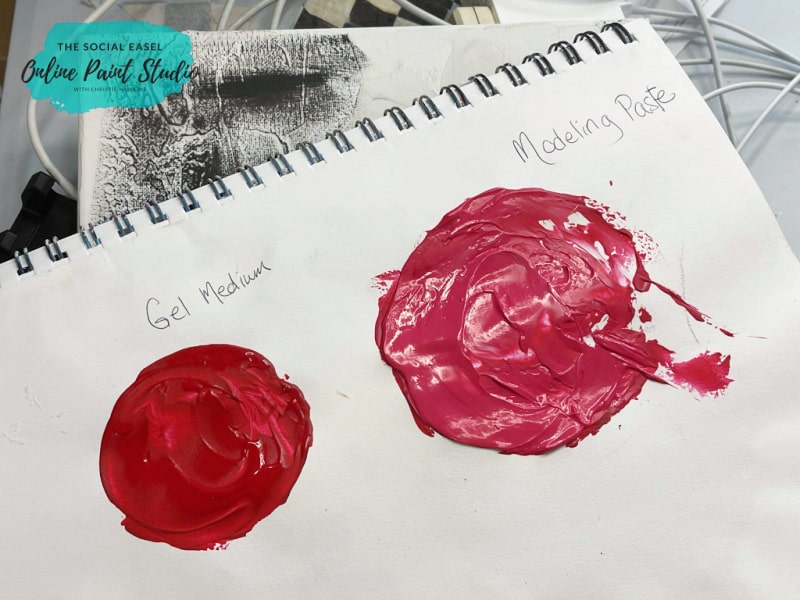Modeling Paste VS Gel Medium The Social Easel Online Paint Studio (2)