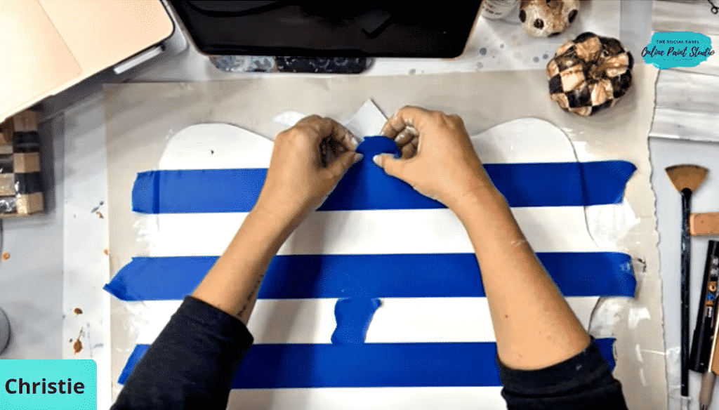 Taping off stripes The Social Easel