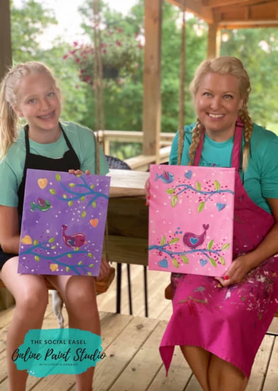 Mother Daughter Paint Night Ideas - The Social Easel
