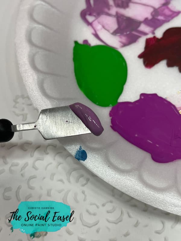 F Apple green and magenta make orchid How to Match Acrylic Paint Colors The Social Easel