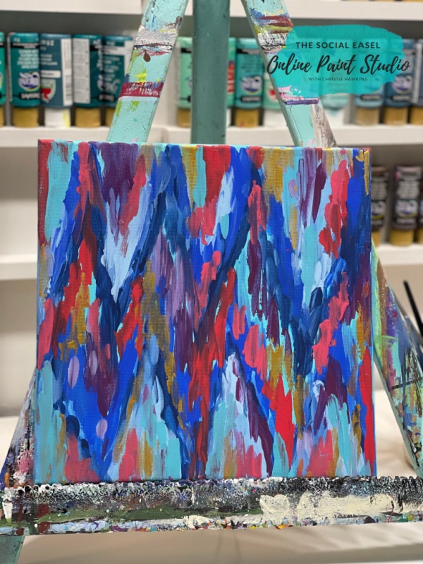 Abstract Chevron Painting The Social Easel
