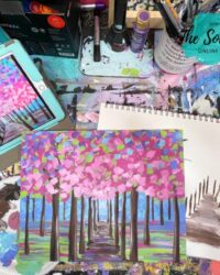Paint a Spring Path using the Art of Not Blending Paint Colors