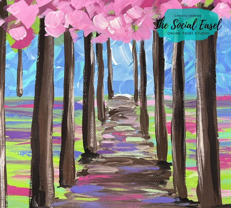 the art of not blending paint colors Spring Path_ The Social Easel