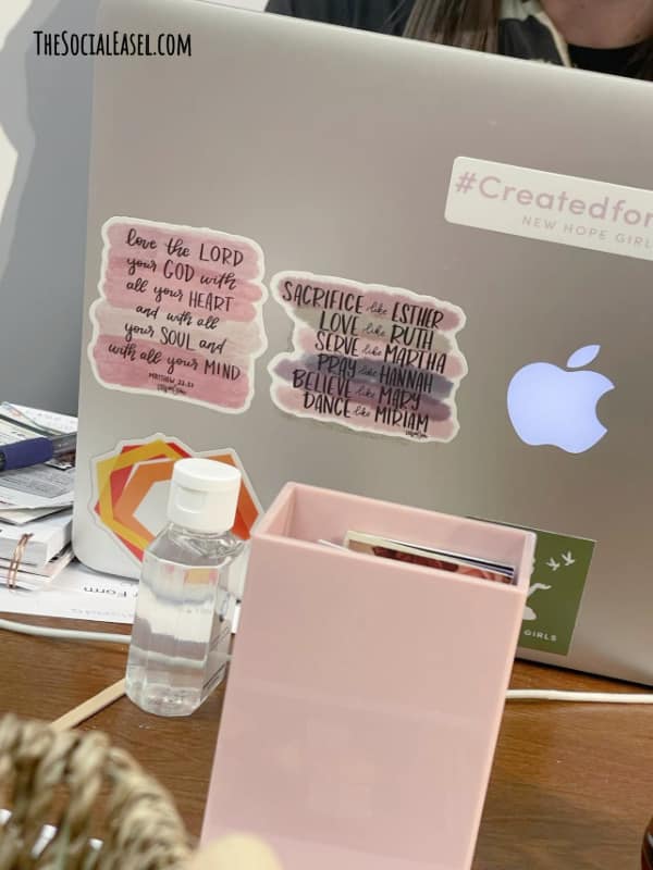 inspirational Stickers on a laptop