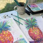 Fun and Funky Watercolor Pineapple Painting Tutorial