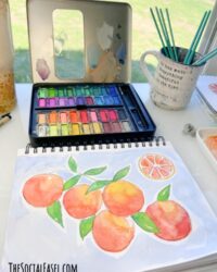 Watercolor Oranges Painting Tutorial