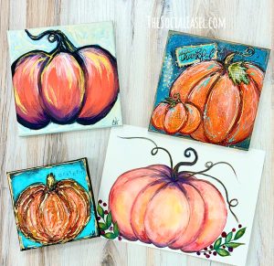 How to Paint a Pumpkin Four Ways Blog Thumbnail.